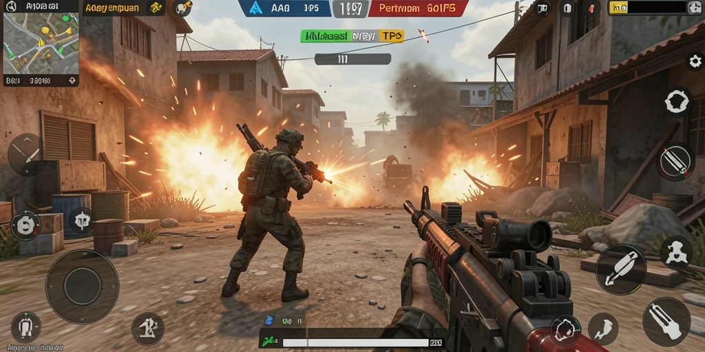 Screenshot gameplay AA666 yang menunjukkan aksi dinamis dan pertarungan seru.