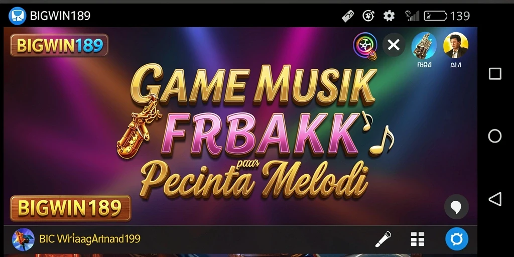 Tampilan gameplay menarik dari aplikasi musik BIGWIN189.
