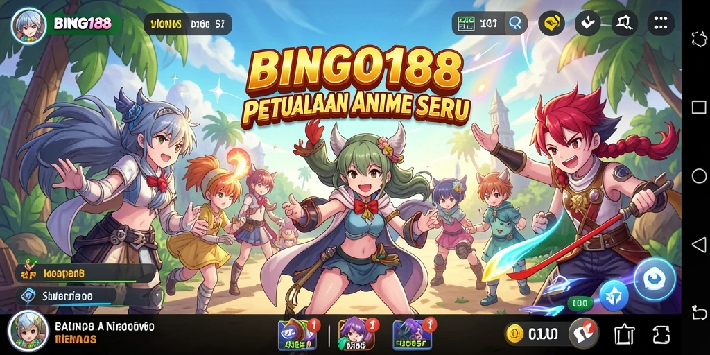 Screenshot gameplay BINGO188 dengan karakter anime yang menarik.