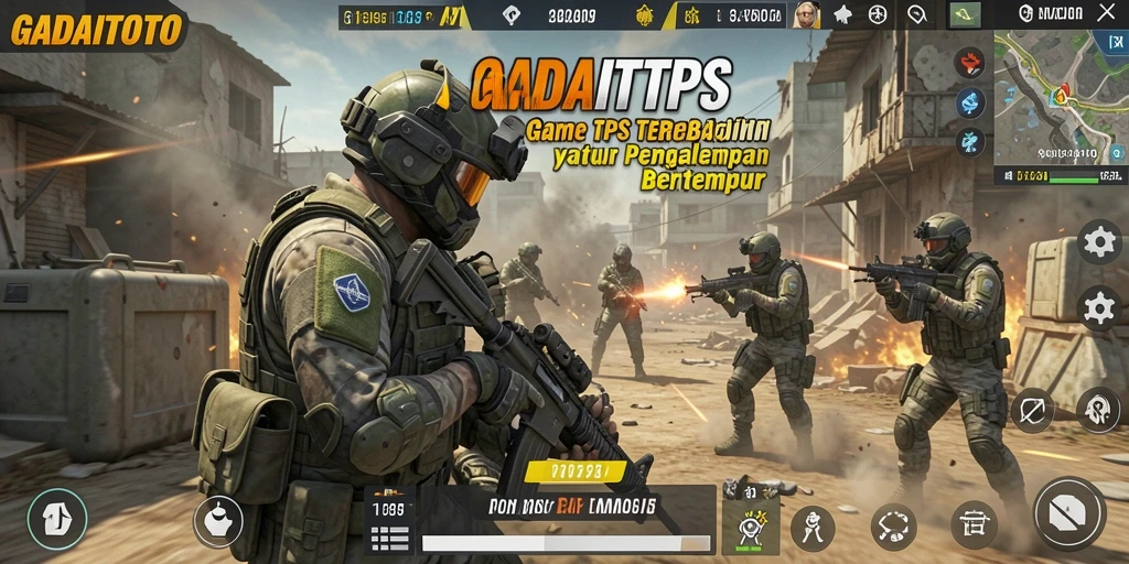 Screenshot gameplay GADAITOTO menampilkan aksi tembak-menembak yang seru.