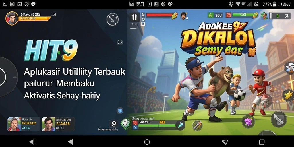 Tampilan antarmuka aplikasi HIT9 dengan fitur-fitur utility yang menarik.