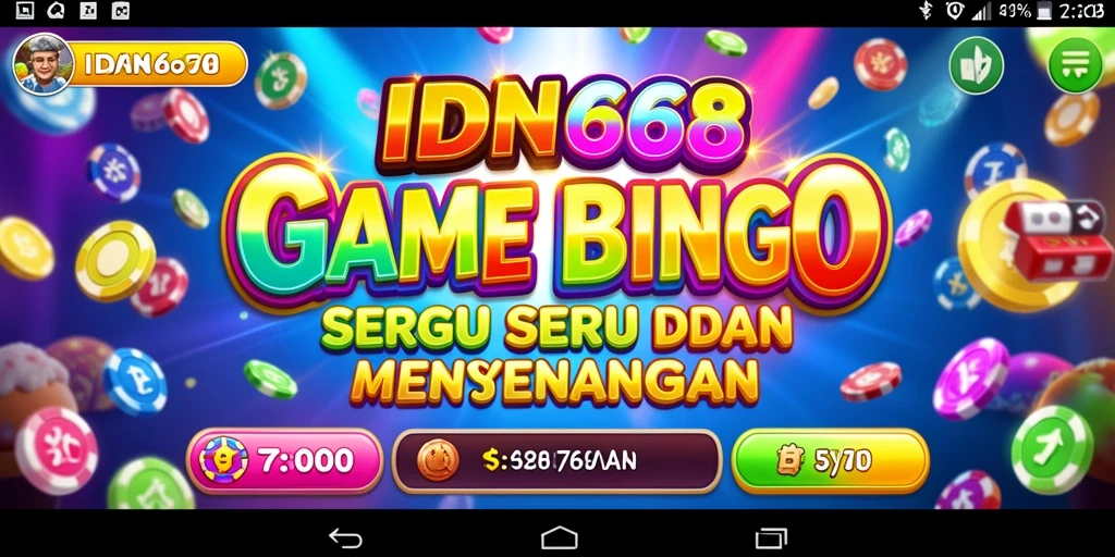 Tampilan antarmuka permainan Bingo IDN668 yang menarik.
