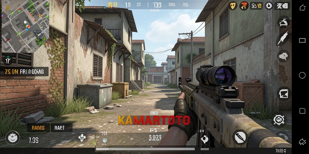 Screenshot menunjukkan aksi intens dari gameplay KAMARTOTO.