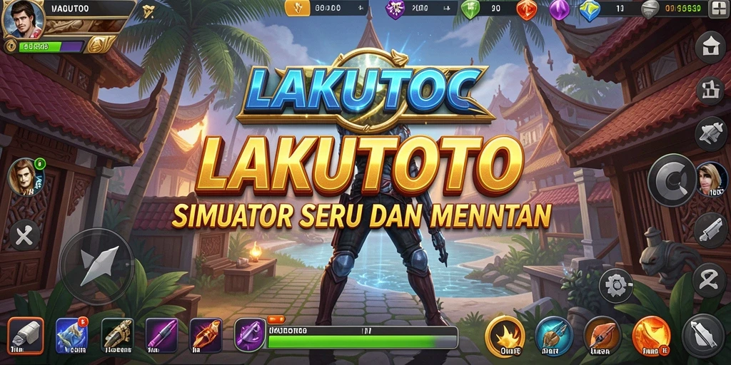 Tampilan gameplay menarik dari LAKUTOTO dengan aktivitas simulasi seru.