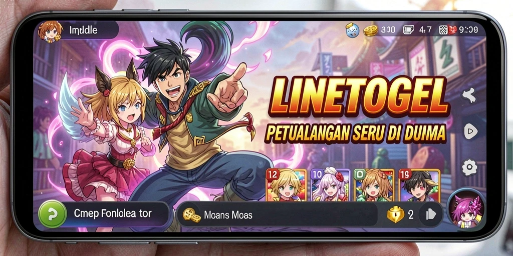 Screenshot utama menunjukkan karakter anime dalam aksi epik.