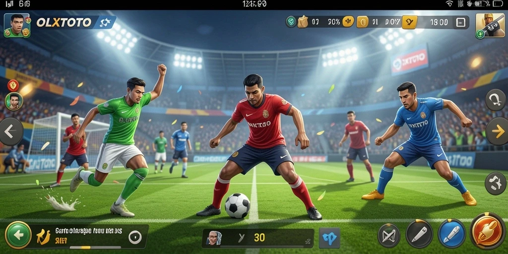 Screenshot gameplay OLXTOTO yang menunjukkan aksi seru olahraga.