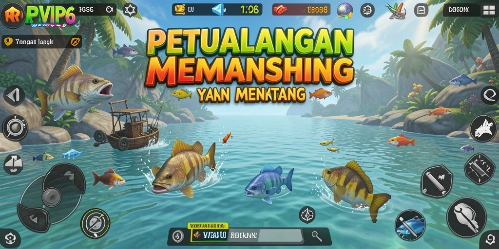 Tampilan gameplay RPVIP6 yang menarik dan seru saat memancing.
