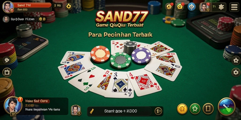 Tampilan gameplay SAND77 yang menarik dan seru saat bermain QiuQiu.
